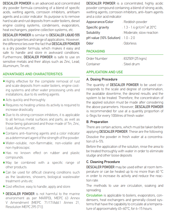 descaler powder